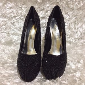 Studded Mascotte platform heels